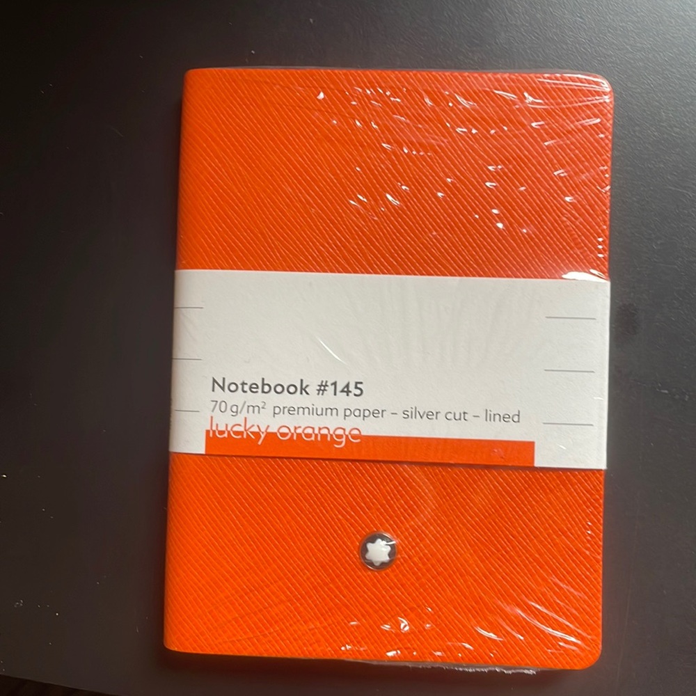 New Mont Blanc mini orange notebook